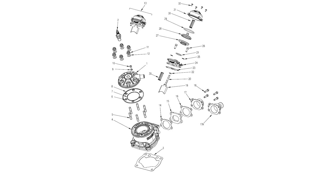 Vortex Rok GP Head, Cylinder Parts