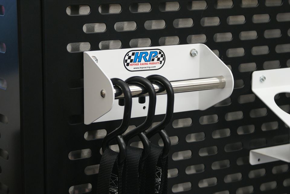 6007 Ratchet Strap Holder, 8in Long, White Powder Coated