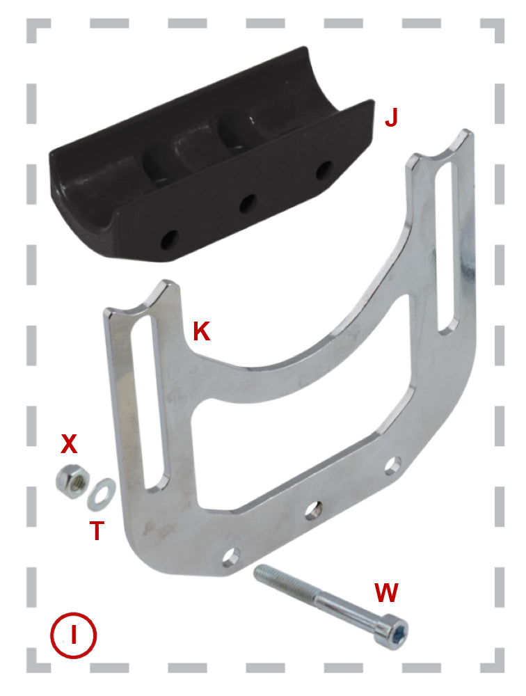 I. 0257.00NKIT Tony Kart OTK Protection Kit for Brake Disc 206mm x 16mm, BLACK