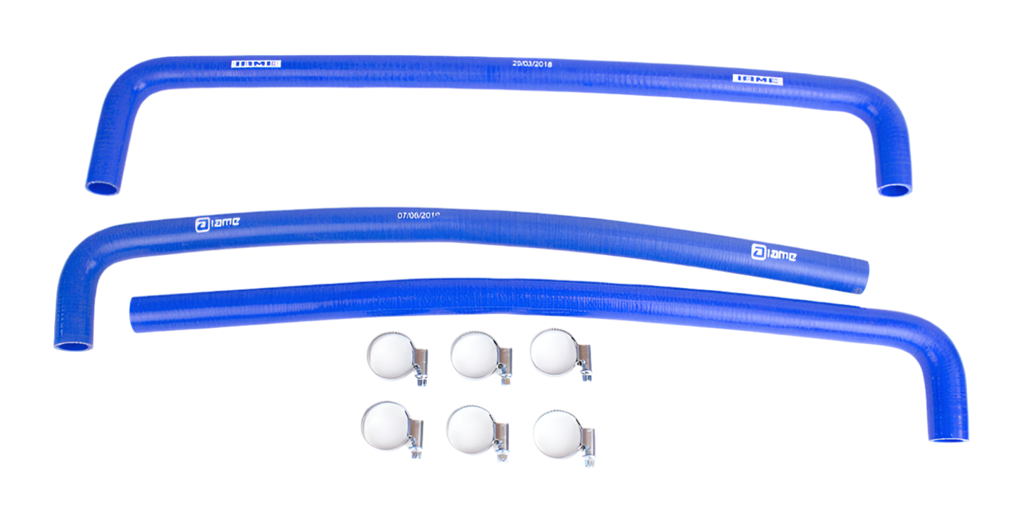 (550A) T-8313B-C IAME Leopard Radiator Tube Kit with Clamps, Blue