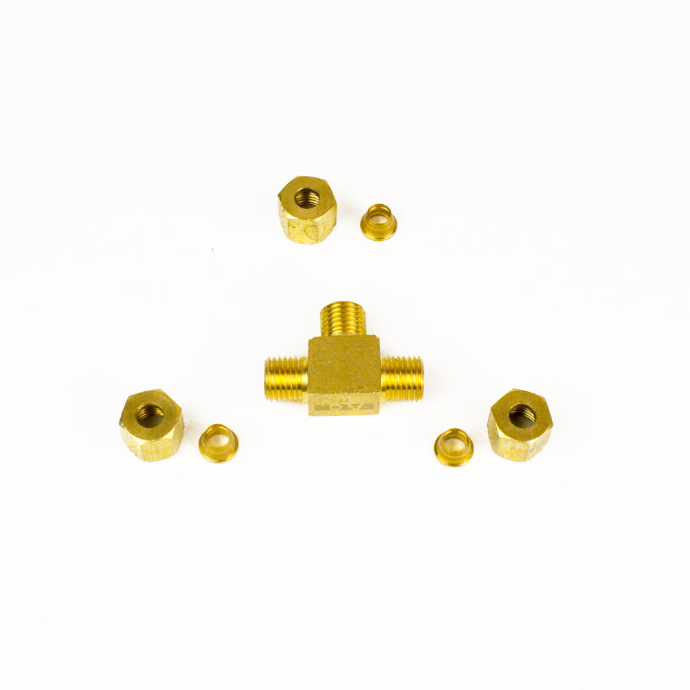 1/8in NPT Three Way Compression T Fitting