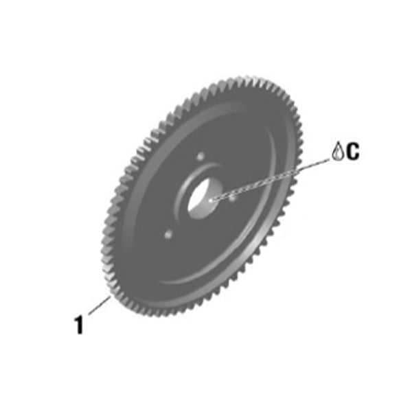 1. 434840 Rotax Max Starter Ring Gear 70t