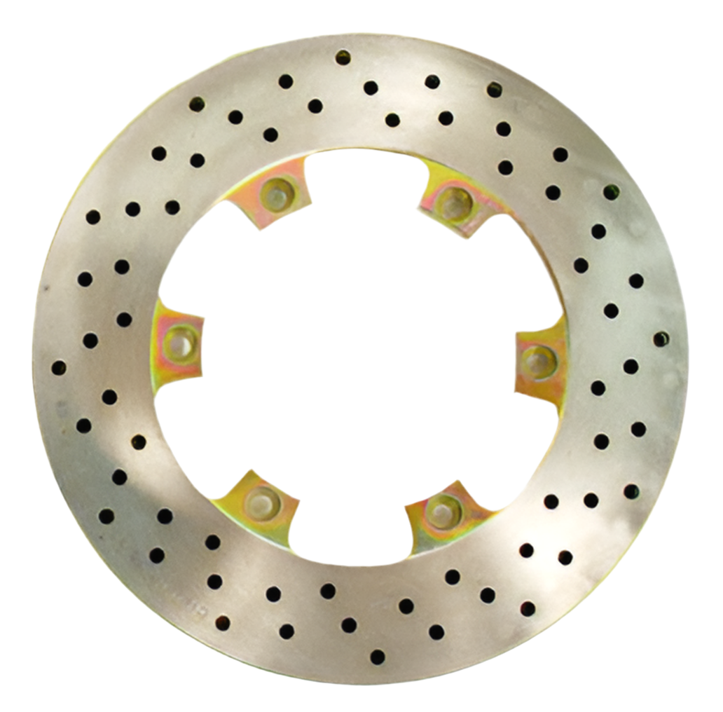 200mm (7 7/8") Vented Rear Brake Disc, Cross Drilled, Steel