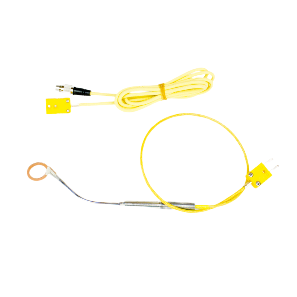 Mychron 4, 5, 6 CHT Cylinder Head Temp Sensor 14mm with M4, M5, M6 Yellow Patch Cable, Two Piece