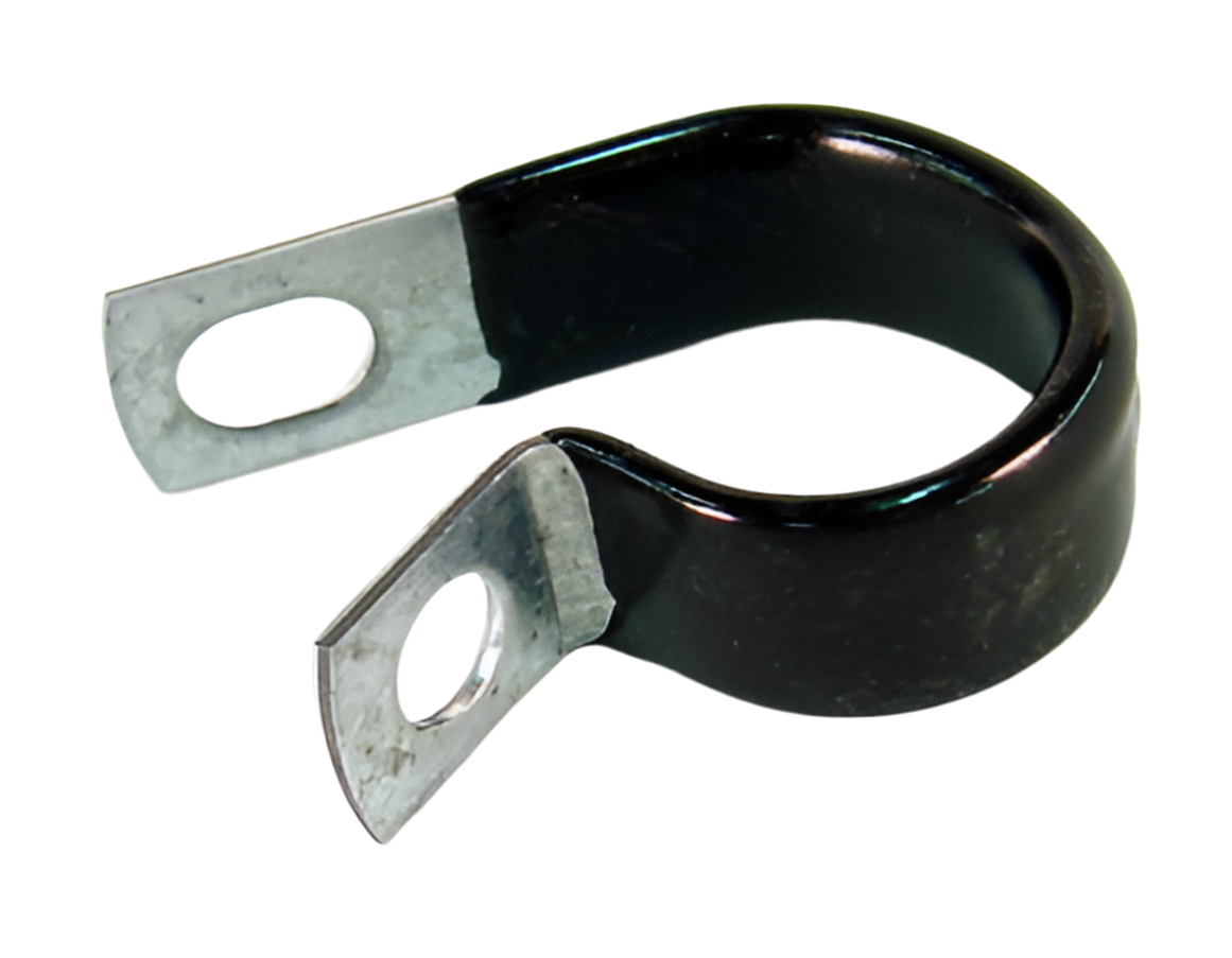 3/4" Thin Steel Clamp with Black Rubber Coating