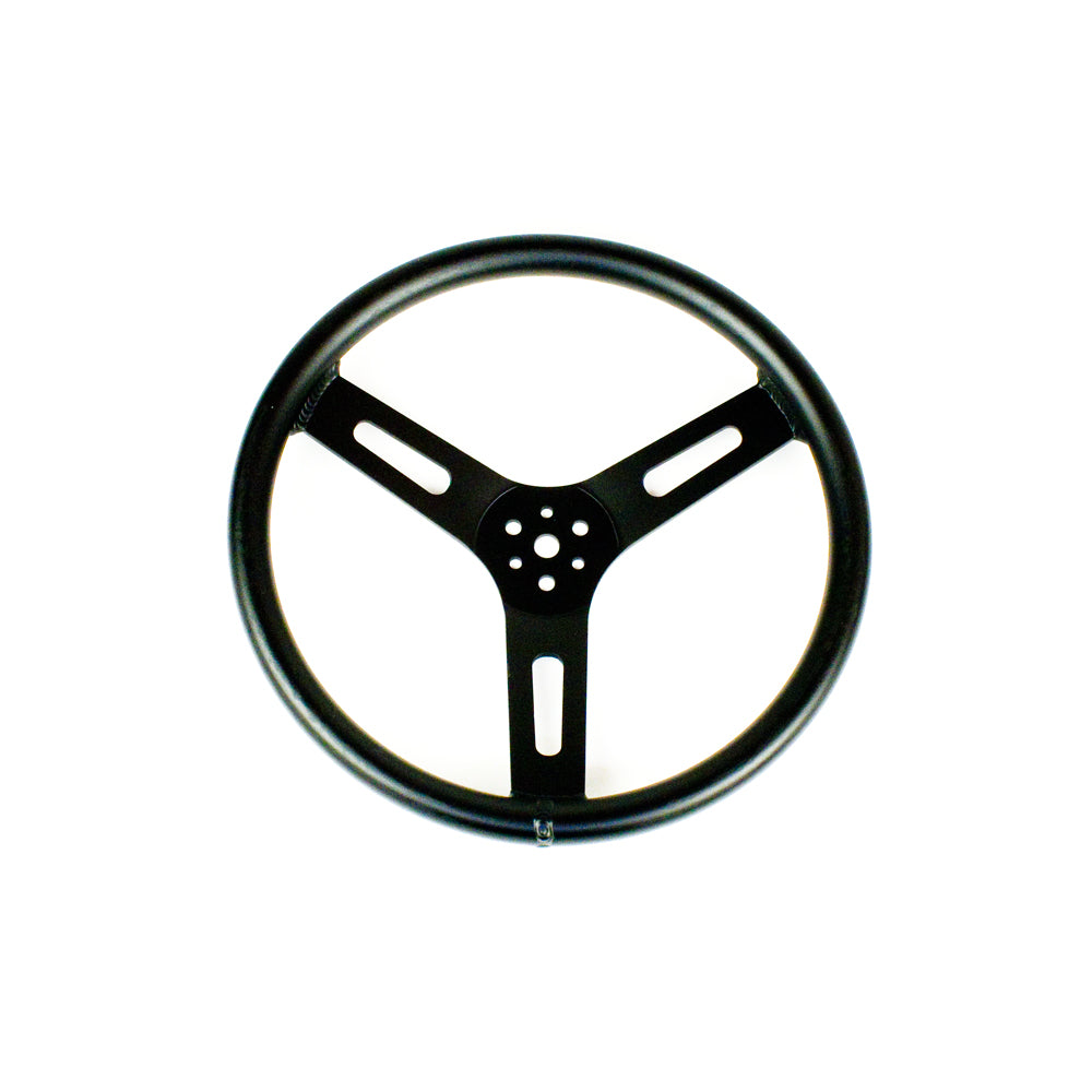 14" Aluminum Steering Wheel, Black