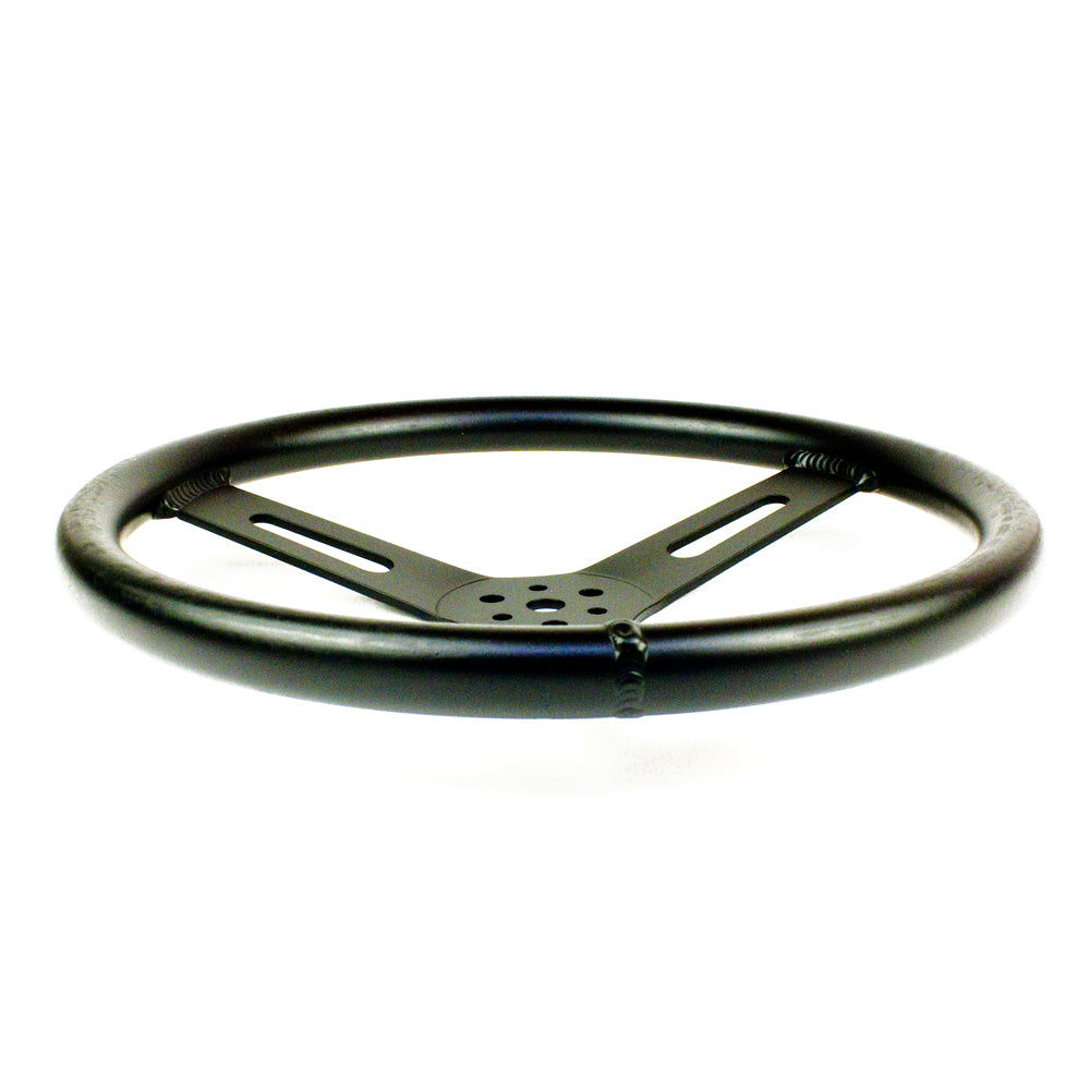 14" Aluminum Steering Wheel, Black