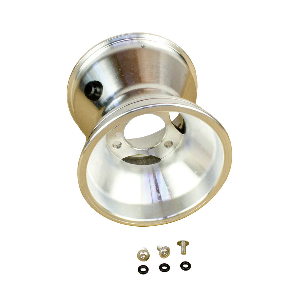 AMV 130mm x 5" Cast Aluminum Spoke Wheel, Bolt In Hub Style, Metric Pattern
