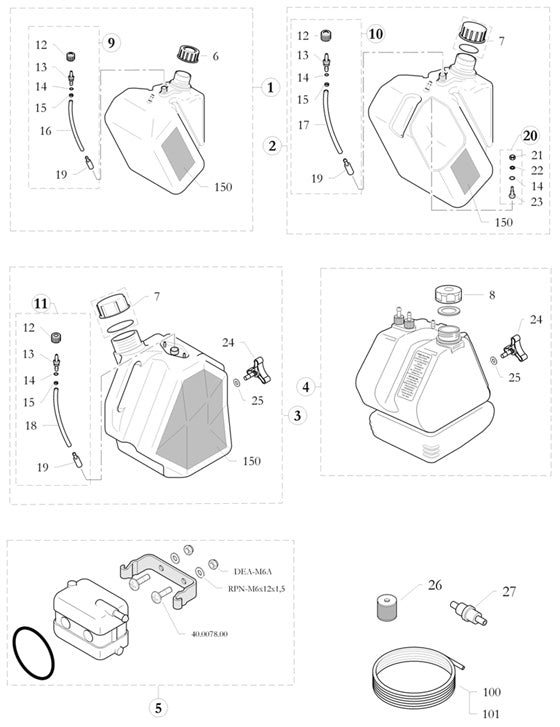 7. 10.7499.00 Birel Fuel Tank Cap Assembly, 8 Liter, 10 Liter