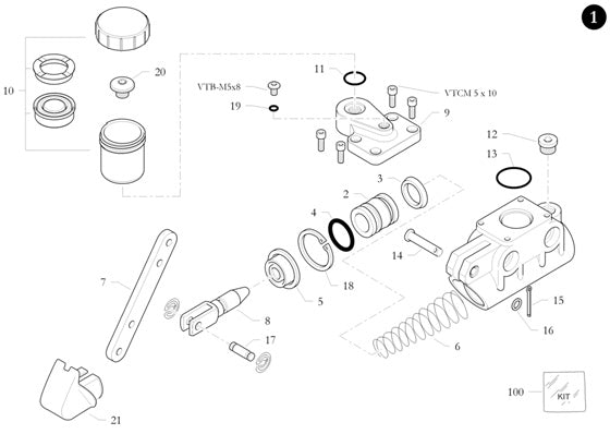 21. 20.1859.18 Birel Master Cylinder Cover
