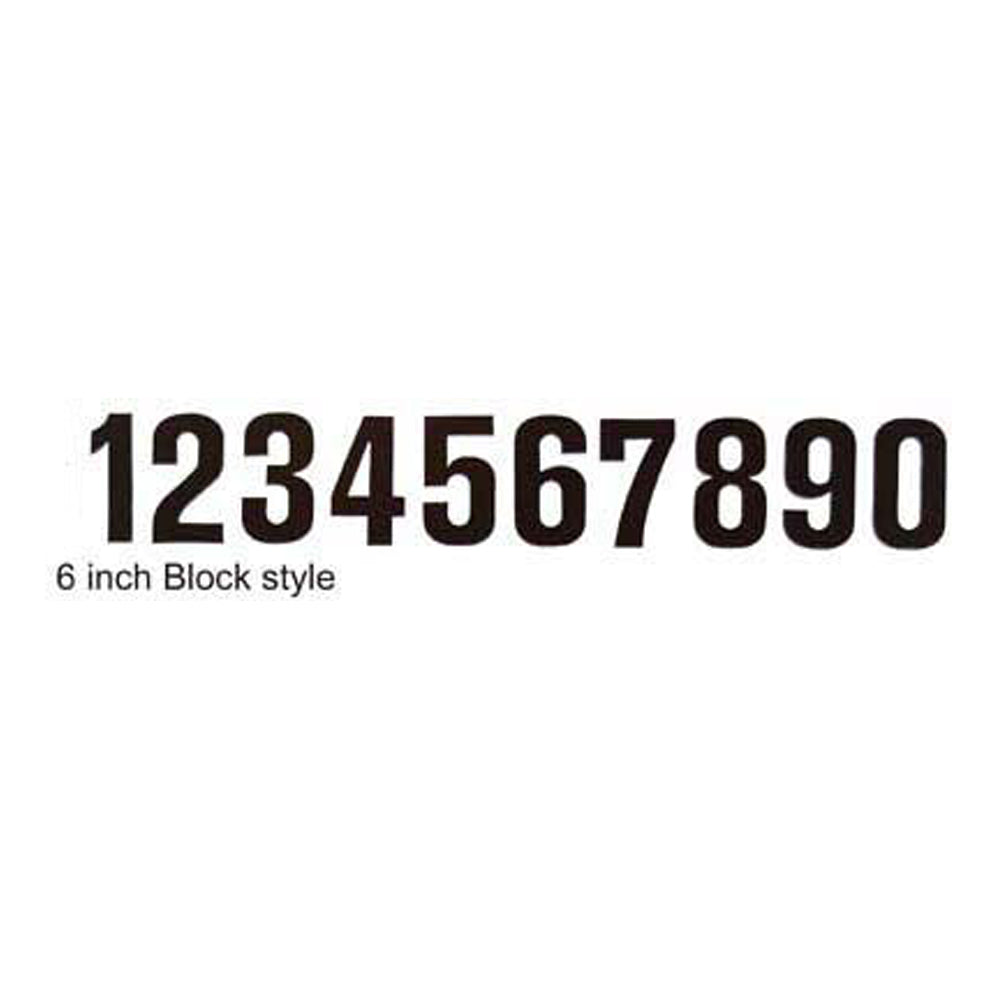 6" Block Style Kart Numbers