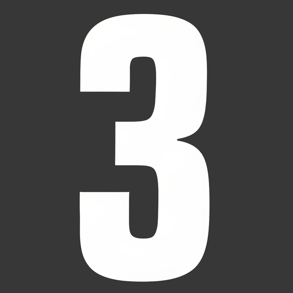 6" Block Style Kart Numbers