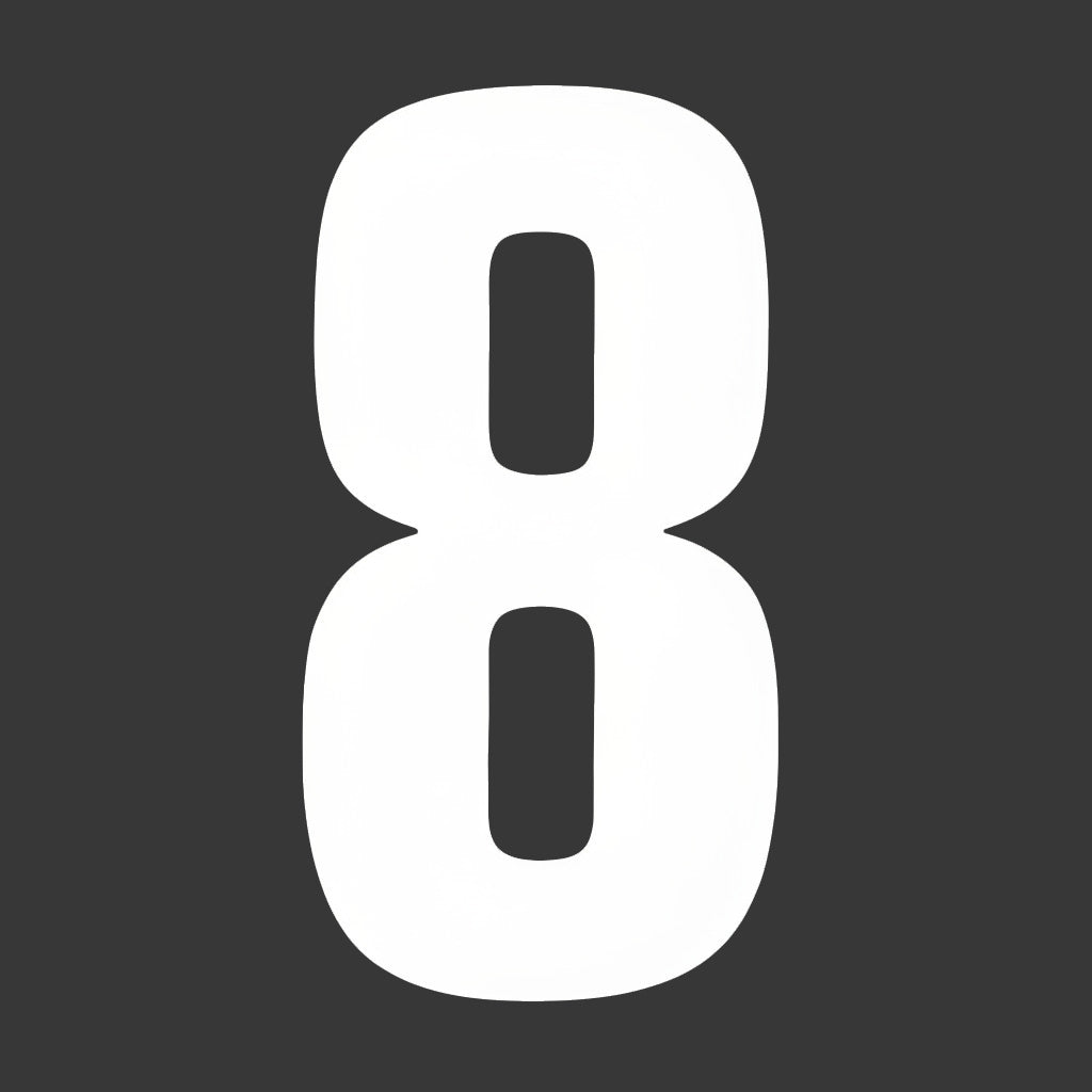 6" Block Style Kart Numbers