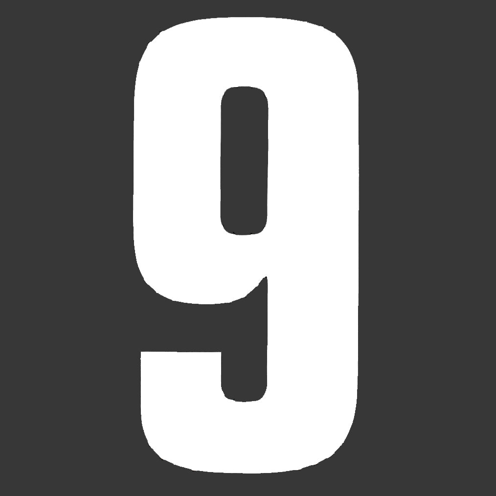 6" Block Style Kart Numbers
