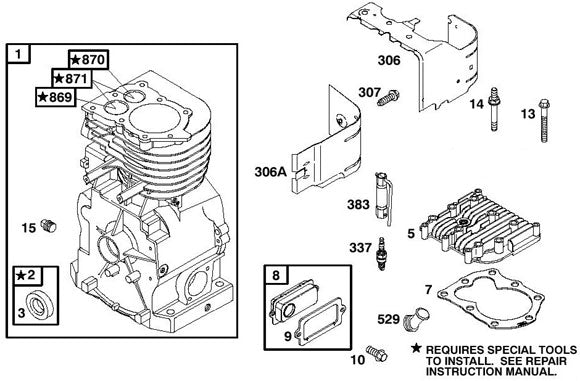 3. 299819S Briggs Flat Head Flywheel Seal, All Raptors