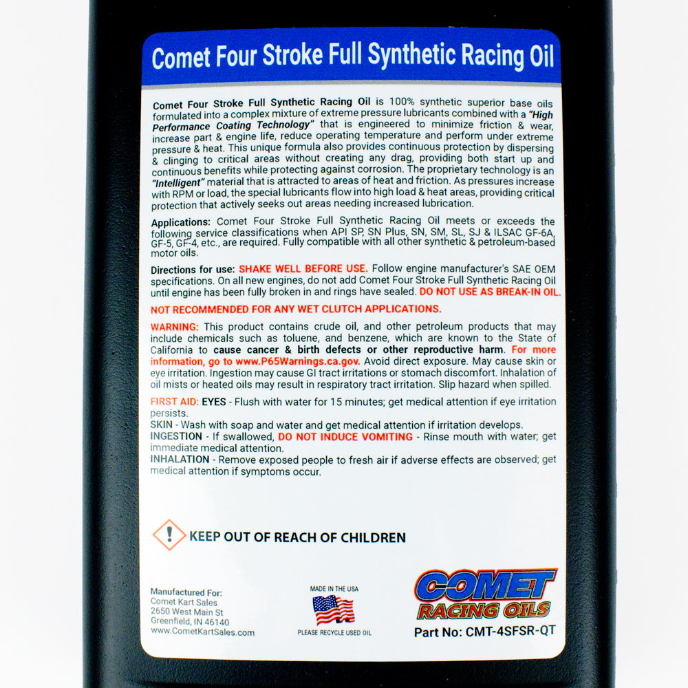 Super Sale! Comet Racing Oil 4 Cycle Engine Oil, Quart