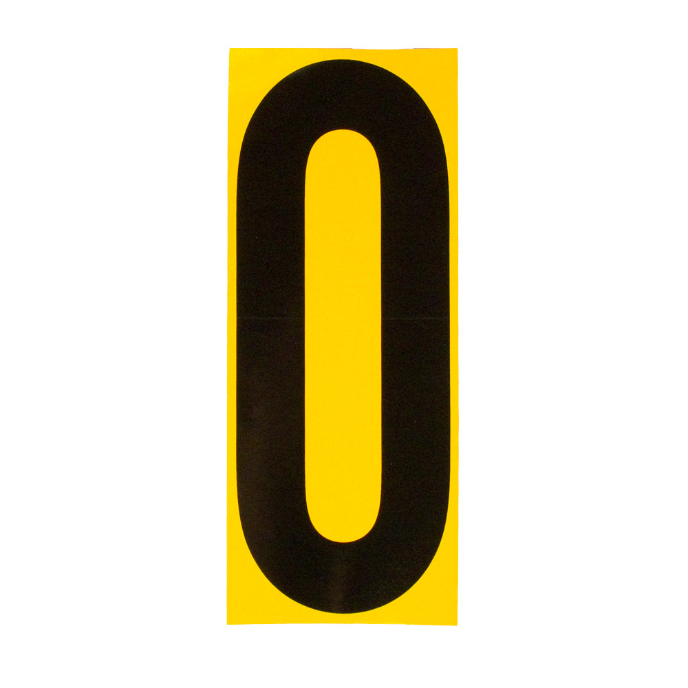 Euro Style Yellow Background Stick On Kart Number