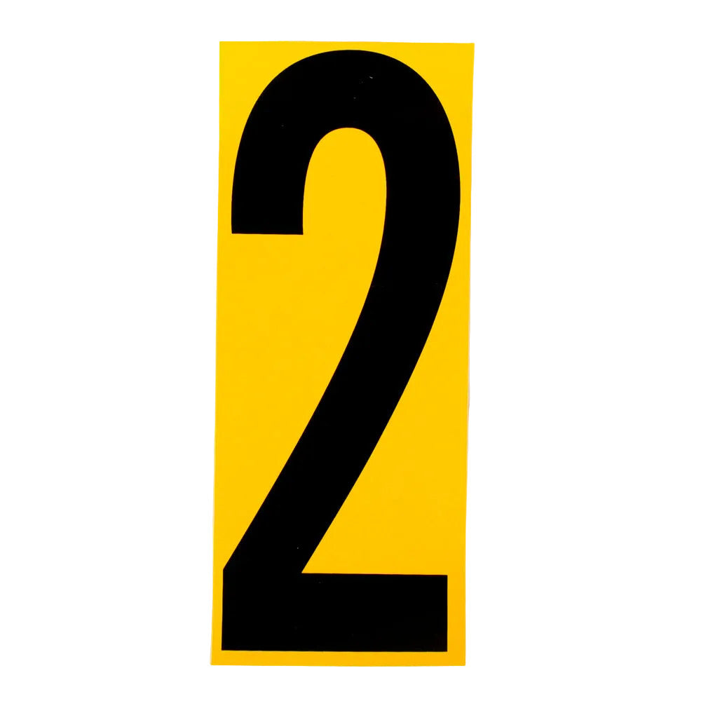 Euro Style Yellow Background Stick On Kart Number