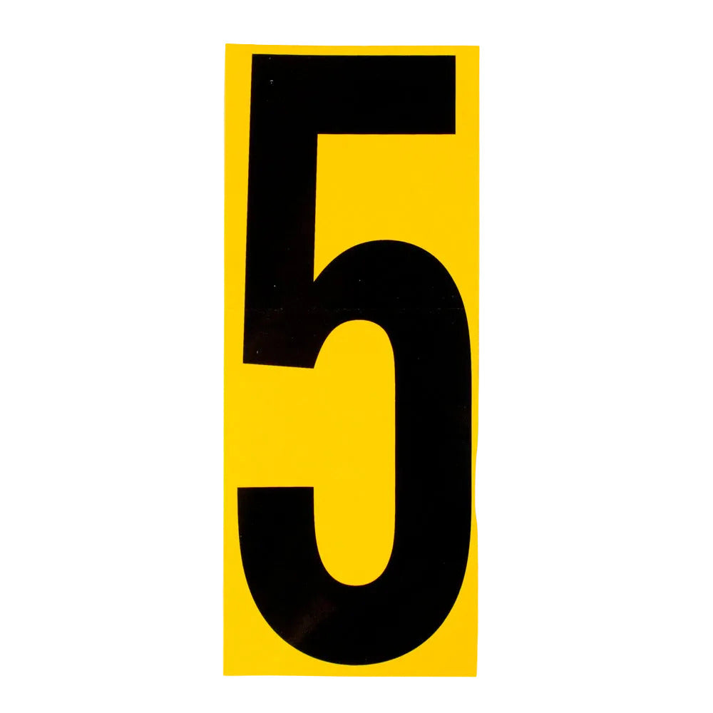 Euro Style Yellow Background Stick On Kart Number