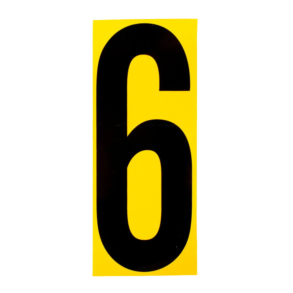 Euro Style Yellow Background Stick On Kart Number