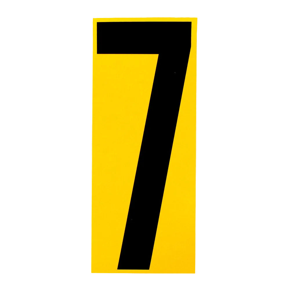 Euro Style Yellow Background Stick On Kart Number