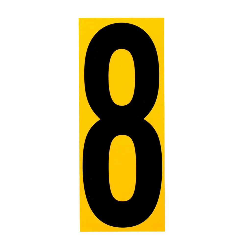 Euro Style Yellow Background Stick On Kart Number