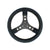 KG Suede Round Steering Wheel, Black on Black