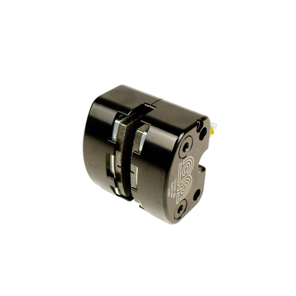 MCP 1375SE-BW Rear Black Brake Caliper with Pads, Single Line, Quick Pad Adjusters