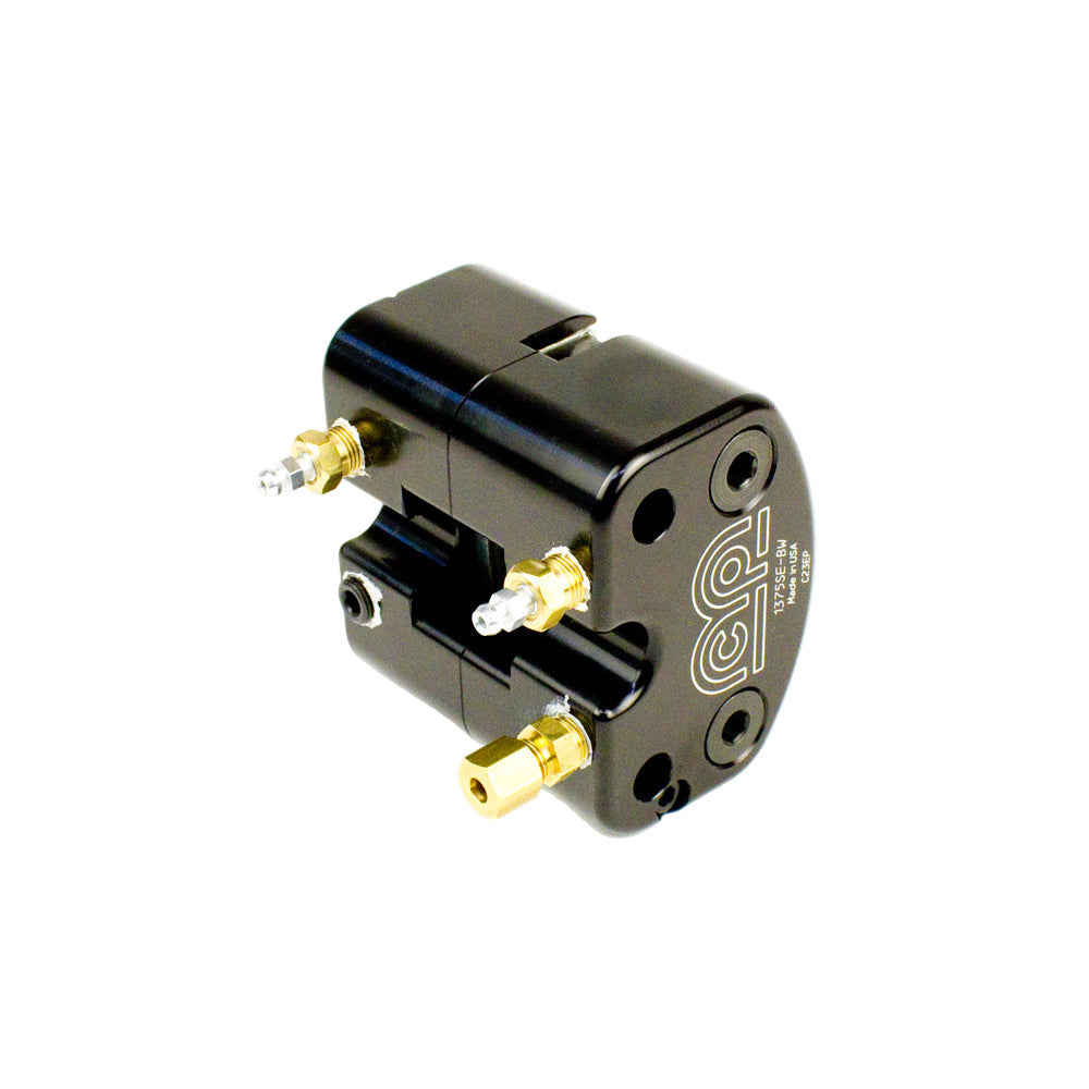 MCP 1375SE-BW Rear Black Brake Caliper with Pads, Single Line, Quick Pad Adjusters