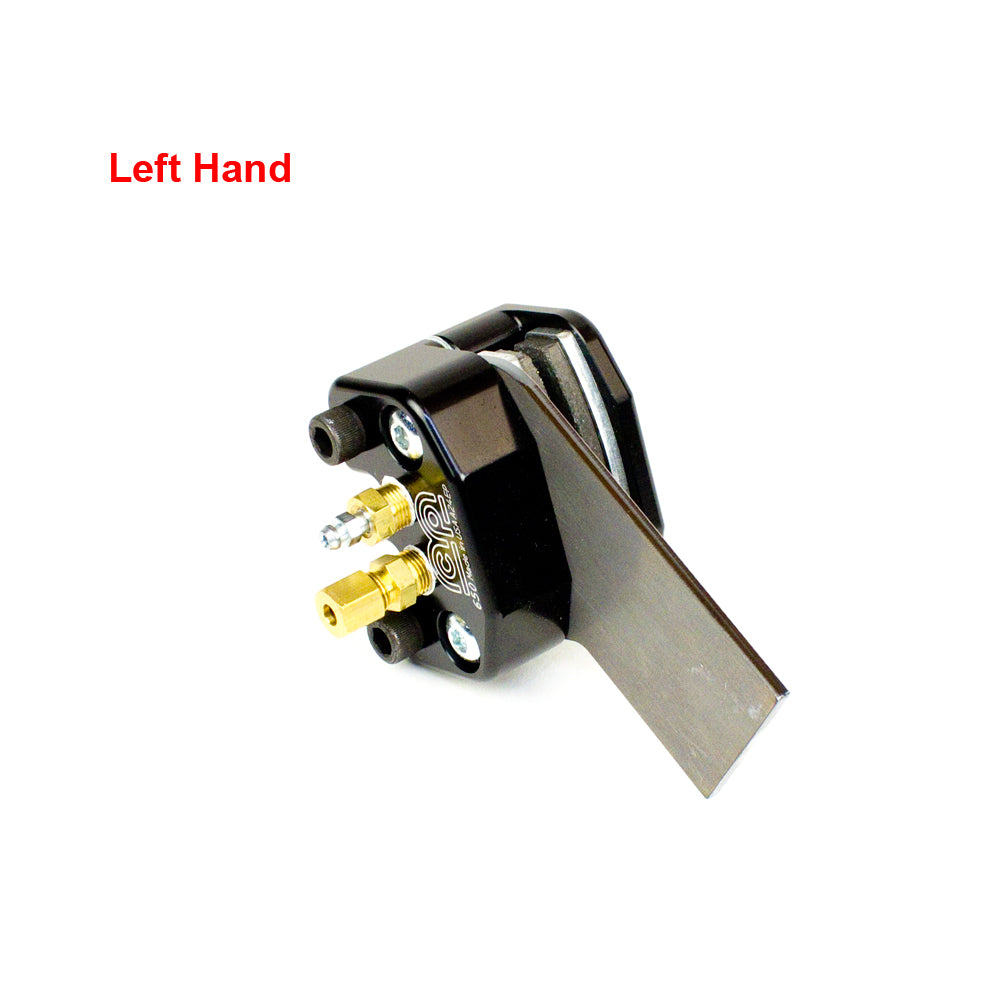 MCP 650 Black Front Brake Caliper Assembly with Steel Bracket