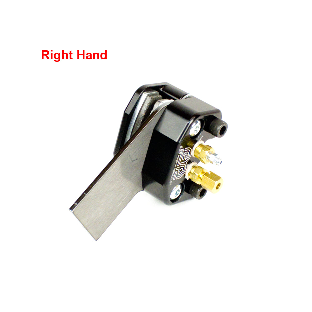 MCP 650 Black Front Brake Caliper Assembly with Steel Bracket
