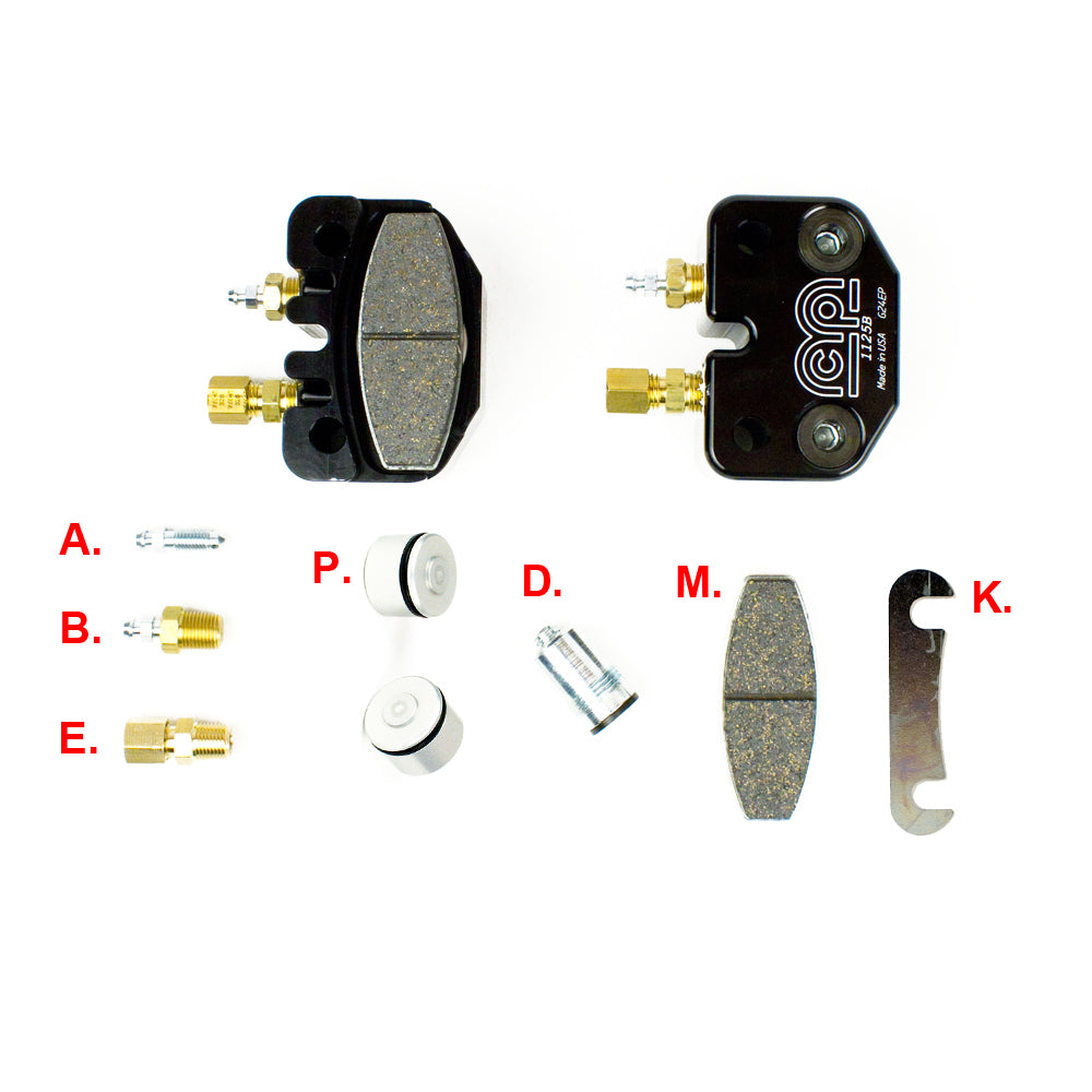 P. MCP 352 Mini Lite Brake Caliper Piston Rebuild Kit, 1 1/8" Diameter