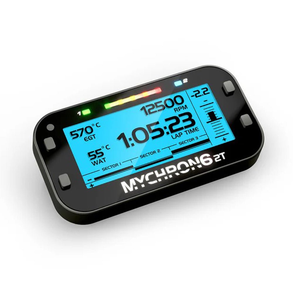 AIM Mychron 6 2T Kart Gauge, Two Temp Sensors