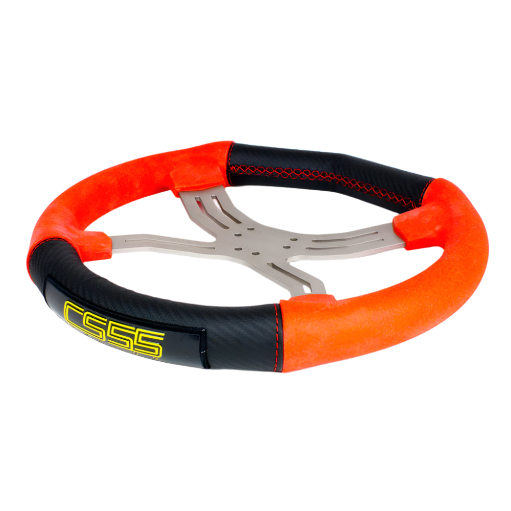 0083.EC OTK CS55 Carlos Sainz 6 Hole Four Spoke Steering Wheel with High Grip Hand Material