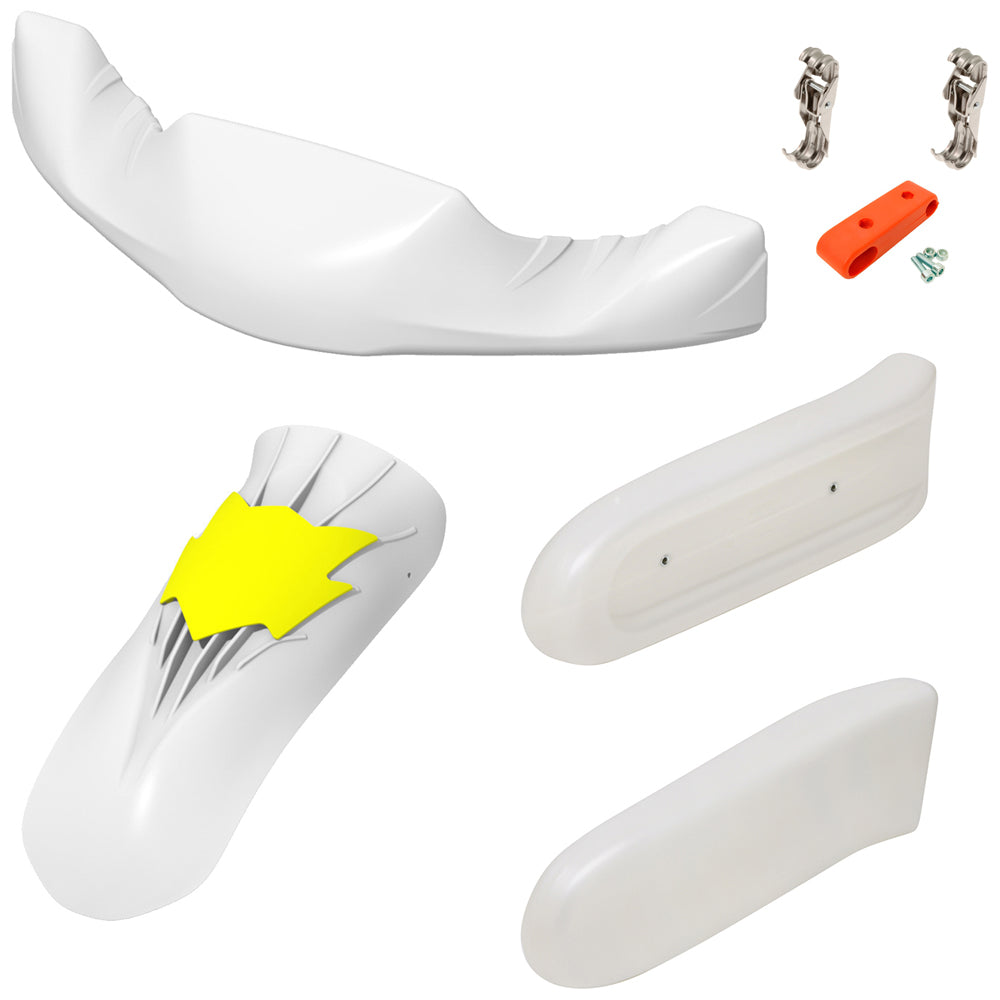 OTK Tony Kart CIK Pearl White Adult Complete Bodywork Kit M11 Nose & Panel, M10 Pods