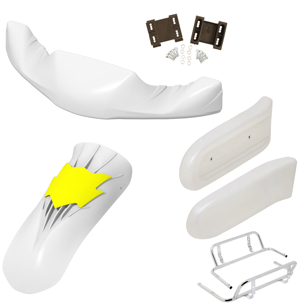 OTK Tony Kart CIK Pearl White Adult Complete Bodywork Kit M11 Nose & Panel, M10 Pods