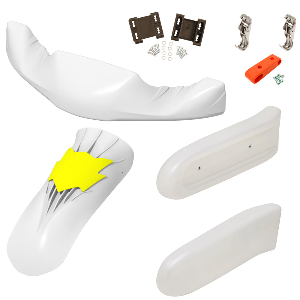 OTK Tony Kart CIK Pearl White Adult Complete Bodywork Kit M11 Nose & Panel, M10 Pods