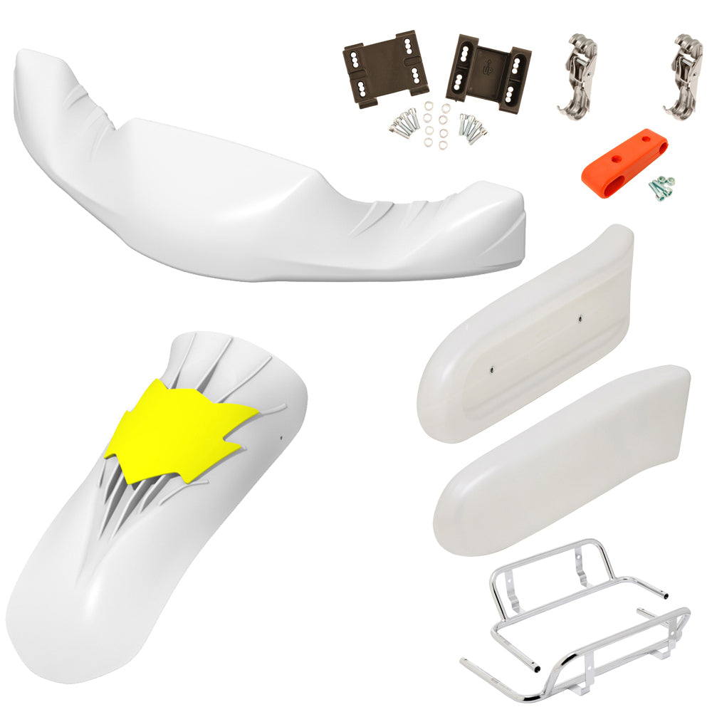 OTK Tony Kart CIK Pearl White Adult Complete Bodywork Kit M11 Nose & Panel, M10 Pods