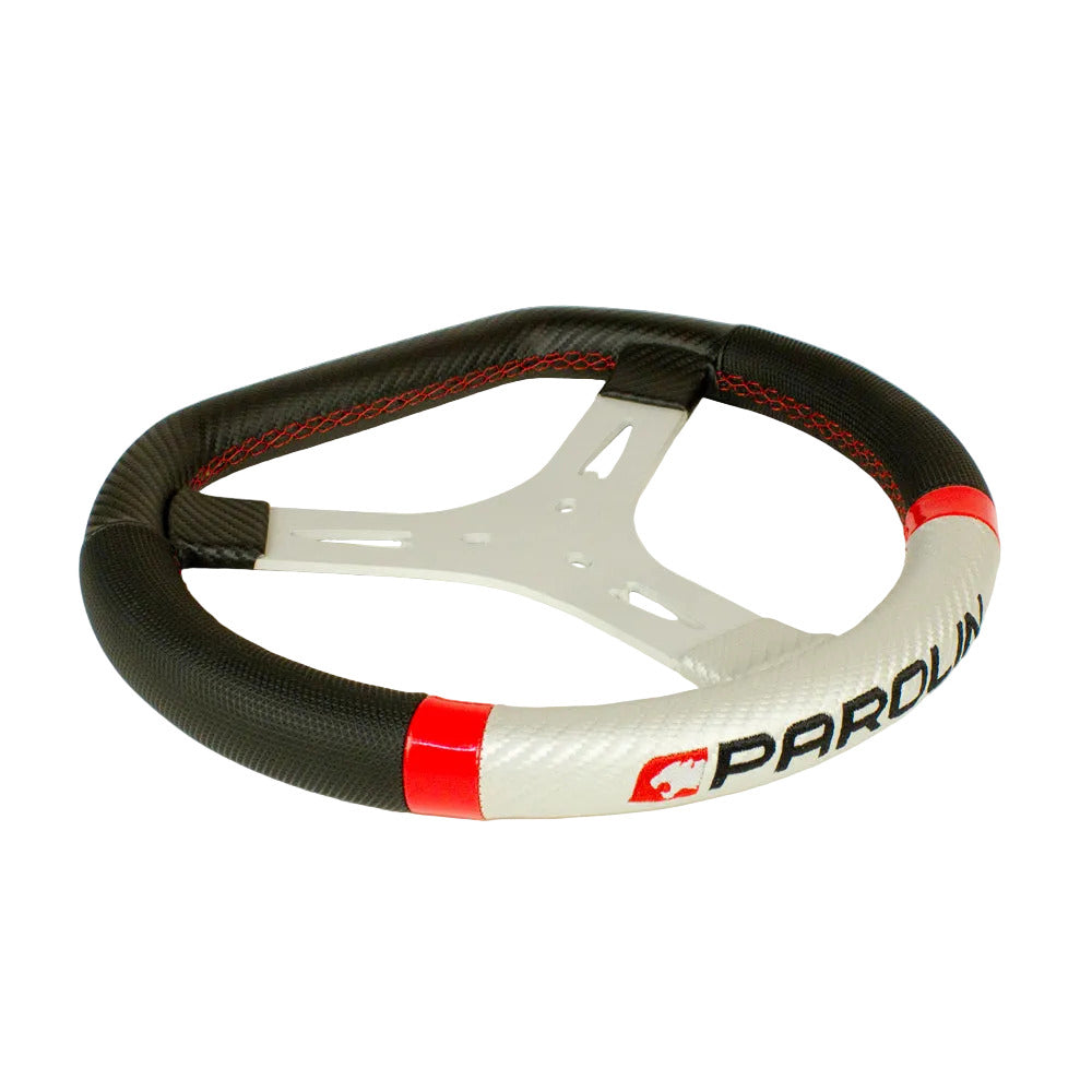 Parolin Cadet Kart Embroidered Logo Steering Wheel, 320mm Wide