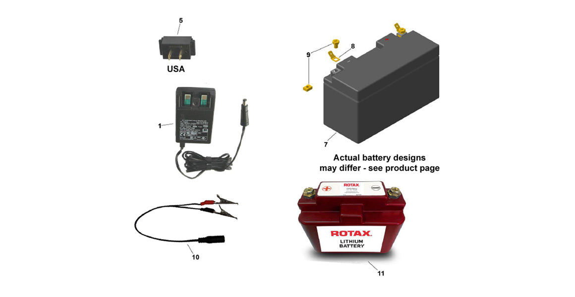 9. 481380 Rotax Max Battery Fixation Kit