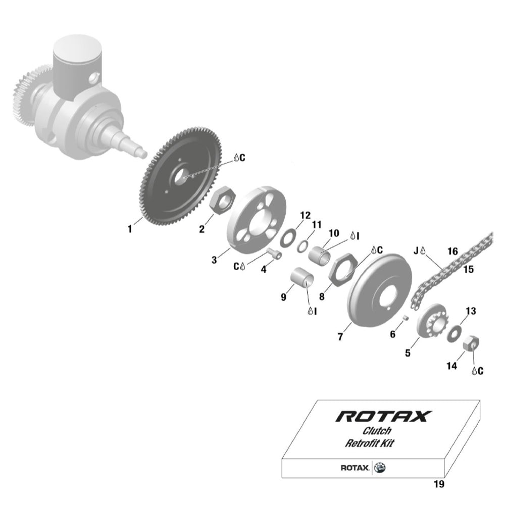 5. 636022 Rotax Max Sprocket 13 tooth