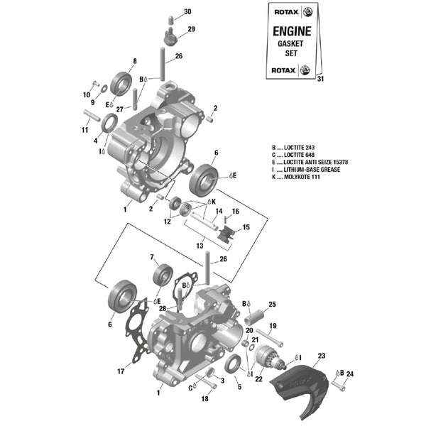 22. 294812 Rotax Max Starter Reduction Gear Bendix Assembly