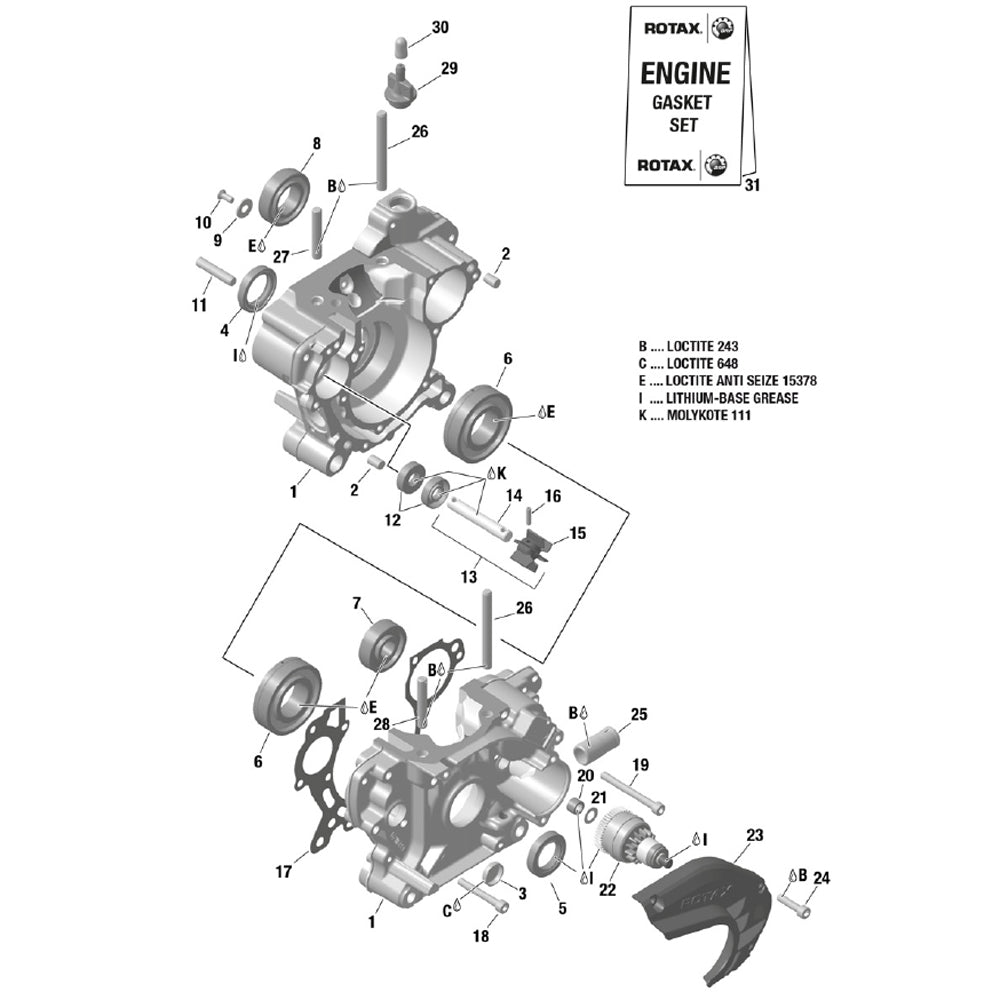 12. 230195 Rotax Max Small Oil Seal 10x26x7