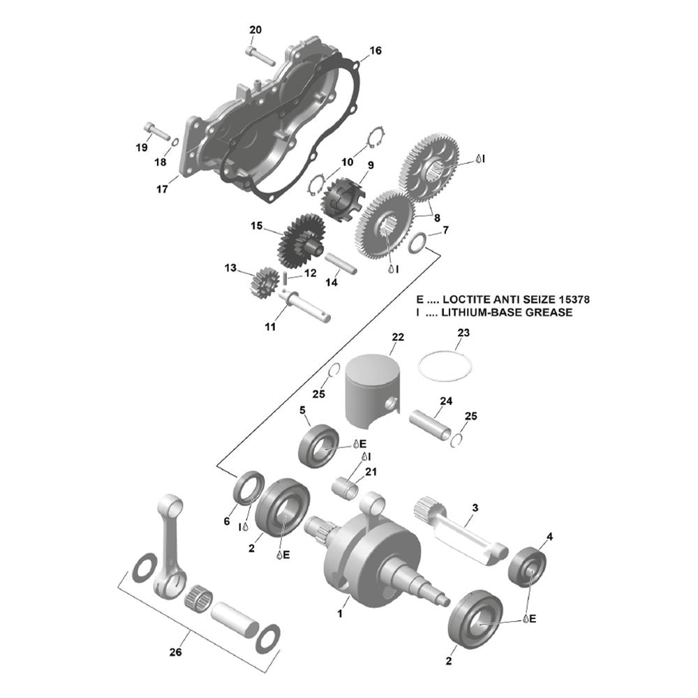13. 234415 Rotax Max Water Pump Pinion Gear 16t