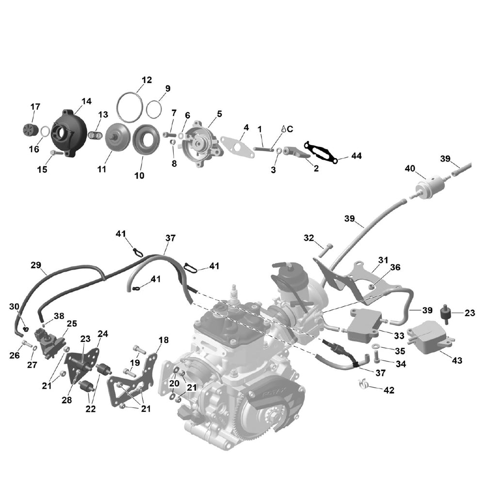 1. 441358 Rotax Max Power Valve Stud M6 x 52.5