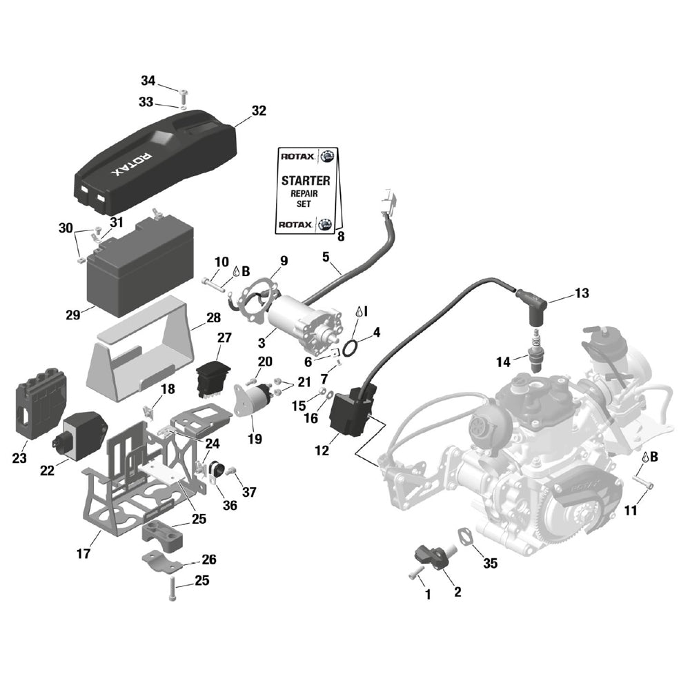 14. 298102 Rotax Max NGK GR8DI-8 Spark Plug