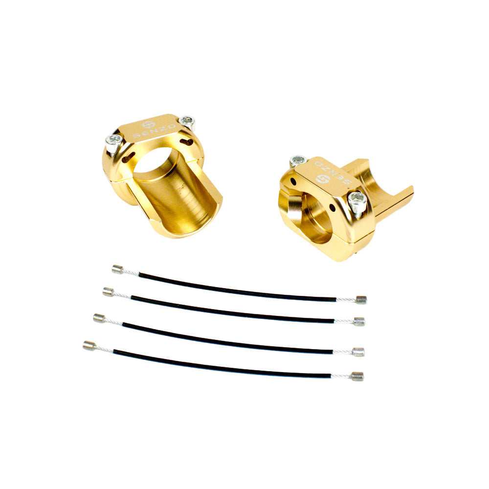 Senzo Aluminum Rear Bumper Saver Kit with Bumper Tether Straps, Pair