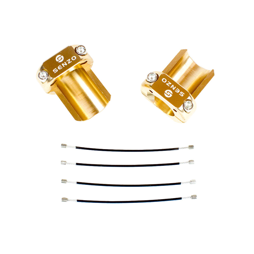 Senzo Aluminum Rear Bumper Saver Kit with Bumper Tether Straps, Pair