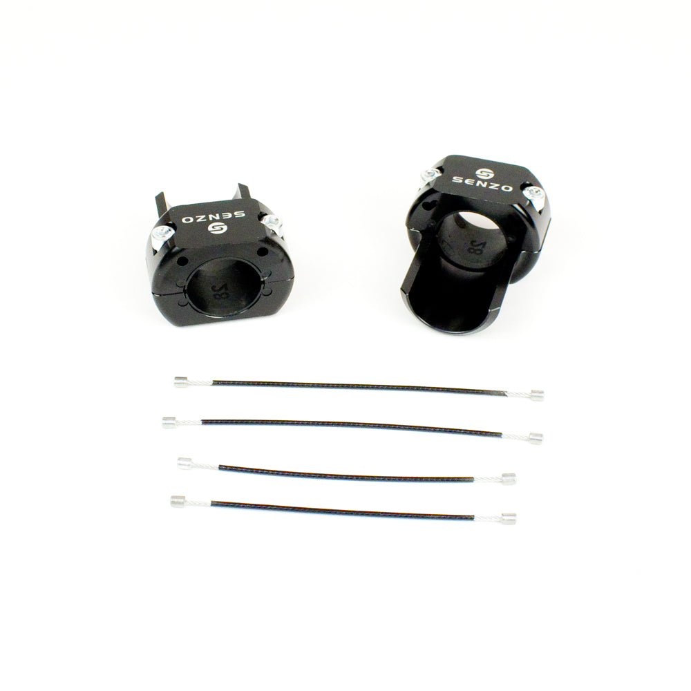 New! Senzo Aluminum Rear Bumper Saver Kit with Bumper Tether Straps, Pair