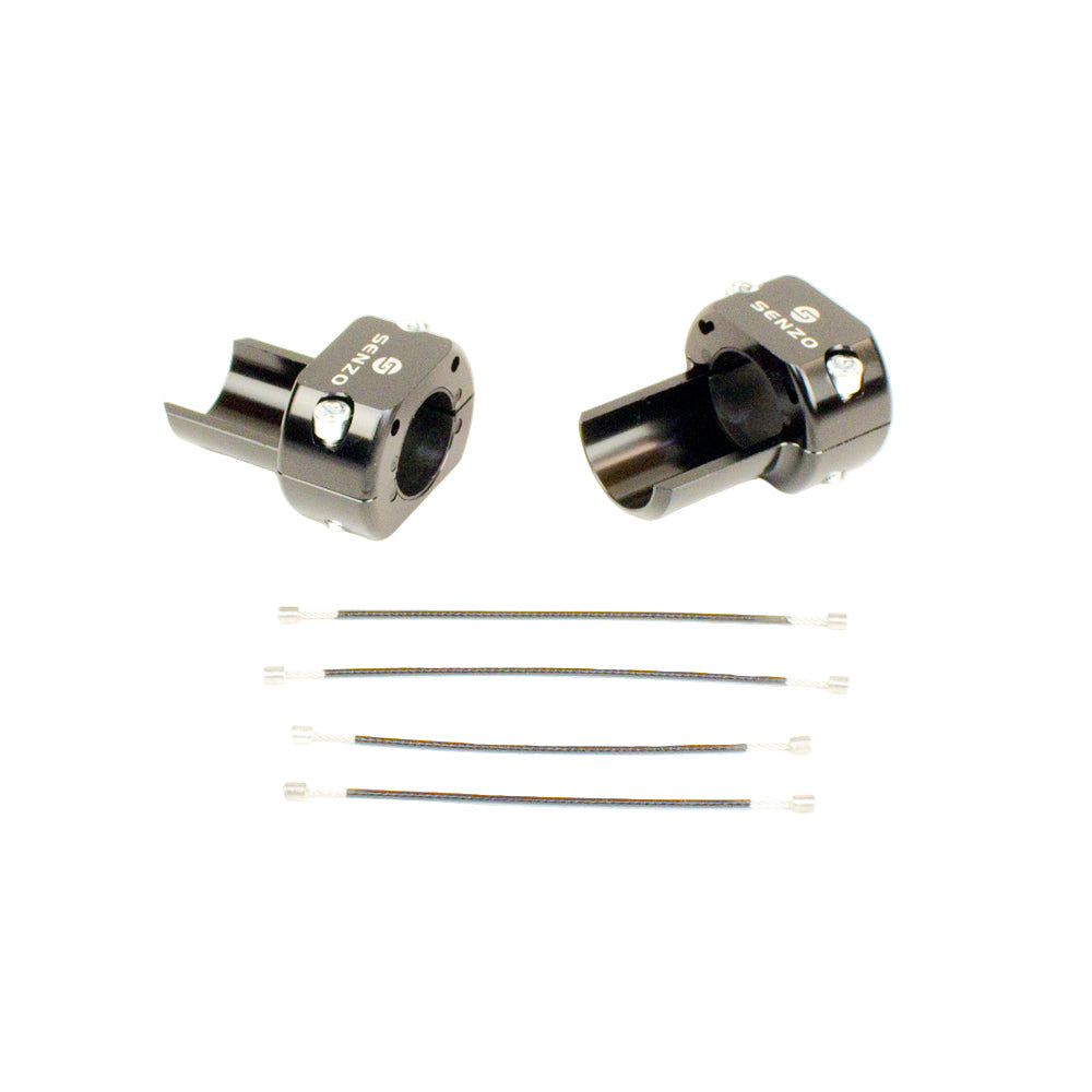 Senzo Aluminum Rear Bumper Saver Kit with Bumper Tether Straps, Pair